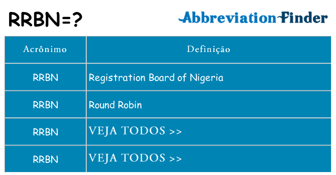 rrbn de quê