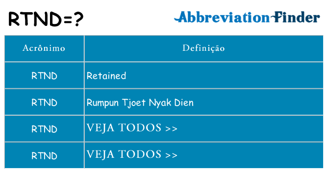 rtnd de quê