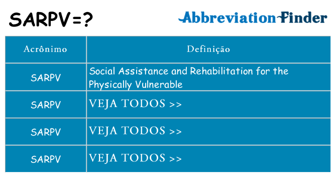 sarpv de quê
