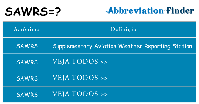 sawrs de quê
