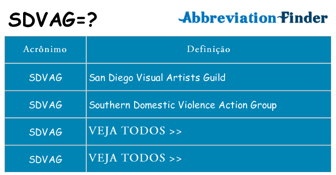 sdvag de quê