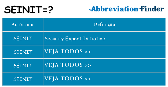 seinit de quê