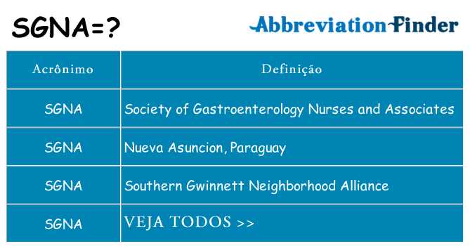 sgna de quê