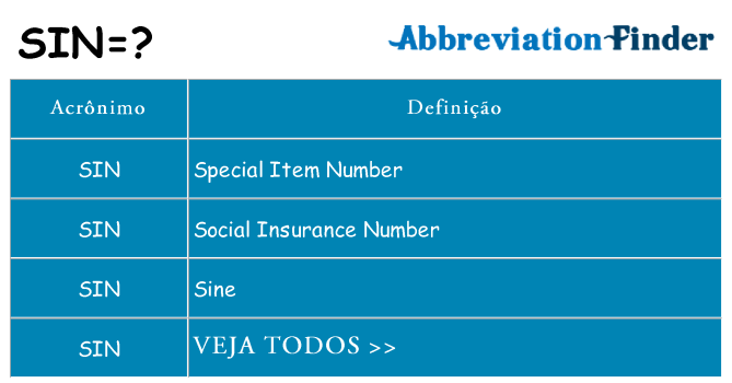 sin de quê
