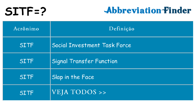 sitf de quê