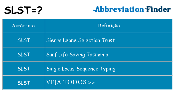slst de quê