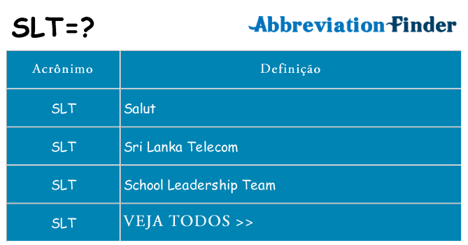 slt de quê
