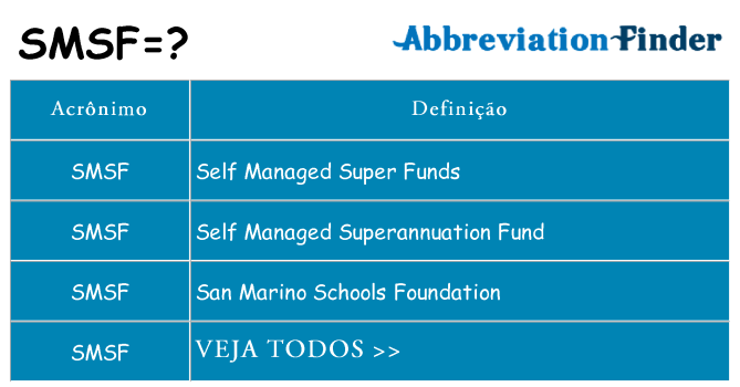 smsf de quê