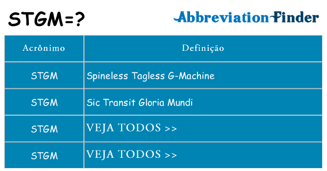 stgm de quê