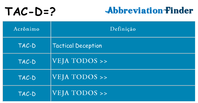 tac-d de quê