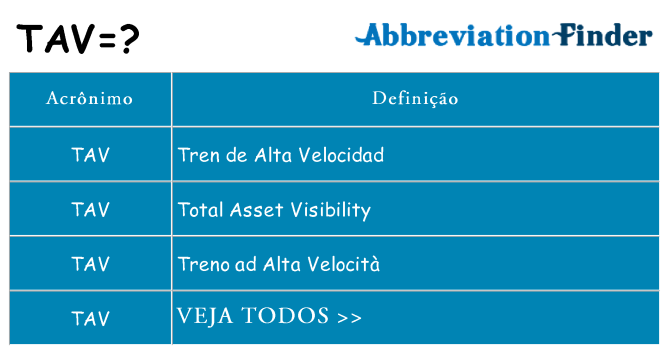 tav de quê
