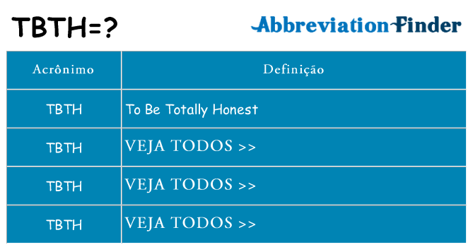 tbth de quê