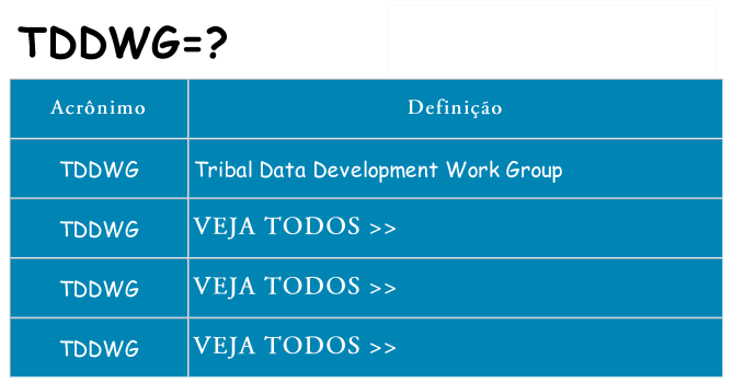 tddwg de quê