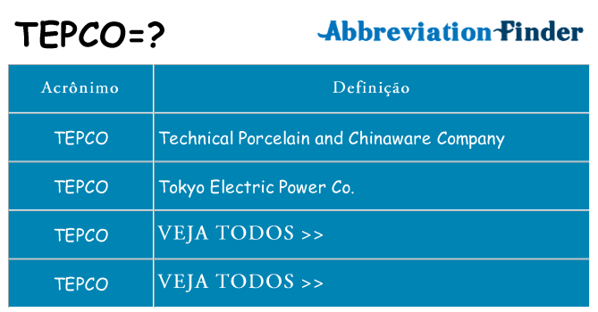 tepco de quê