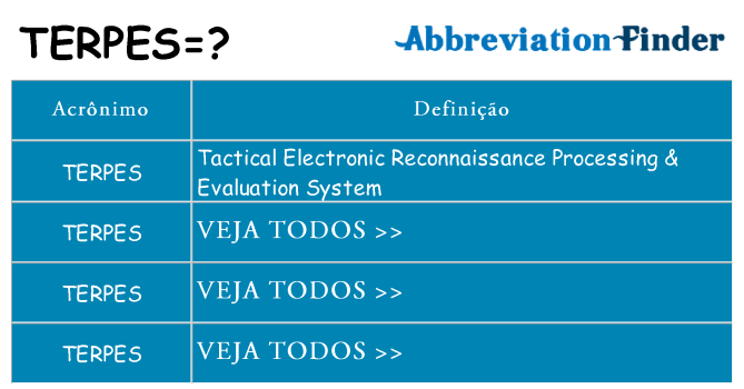 terpes de quê