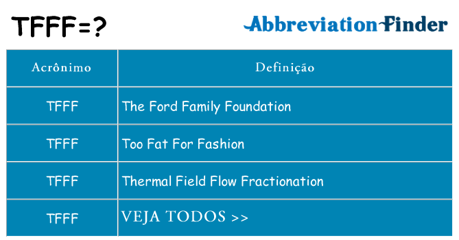 tfff de quê