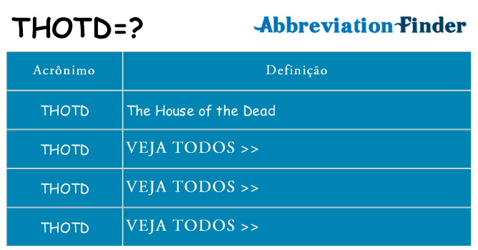 thotd de quê