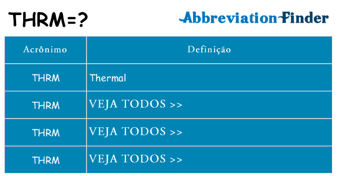 thrm de quê
