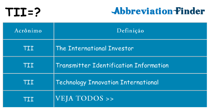 tii de quê