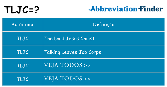 tljc de quê