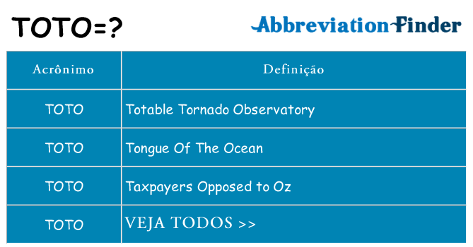 toto de quê