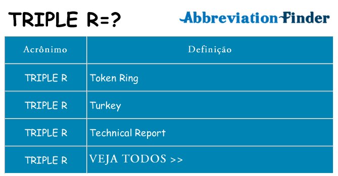triple-r de quê