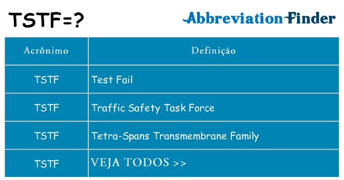 tstf de quê