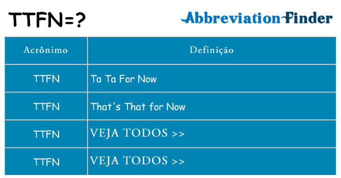 ttfn de quê