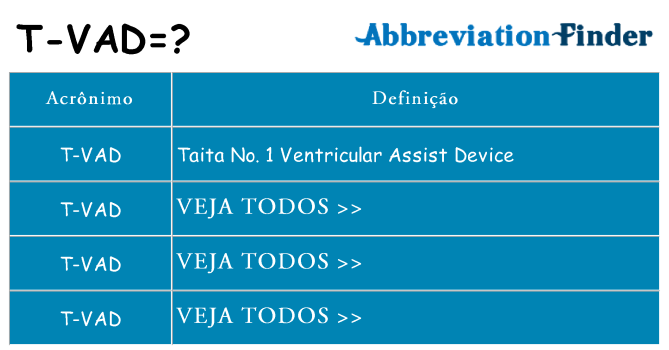 t-vad de quê