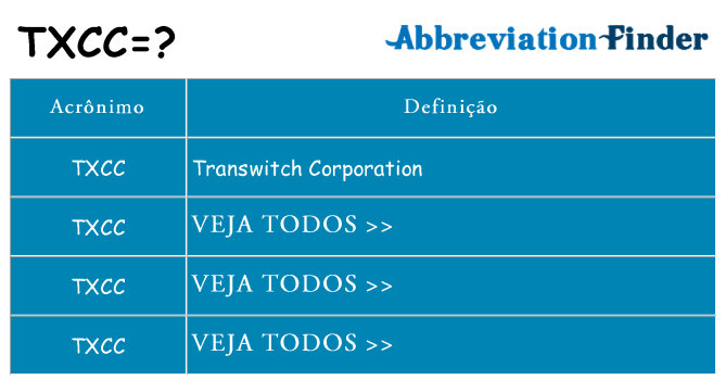 txcc de quê