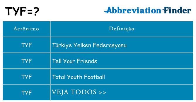 tyf de quê