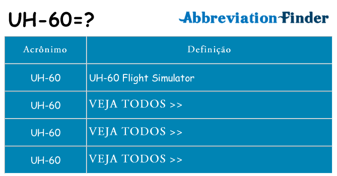 uh-60 de quê