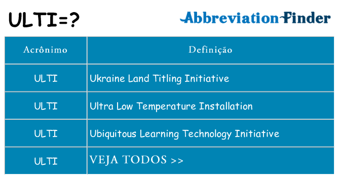 ulti de quê