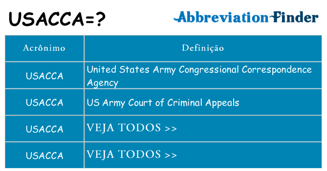 usacca de quê