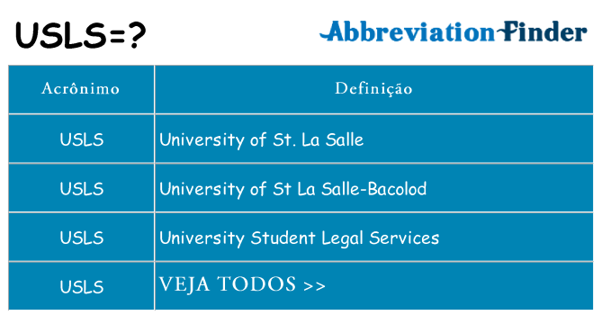 usls de quê