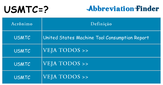 usmtc de quê