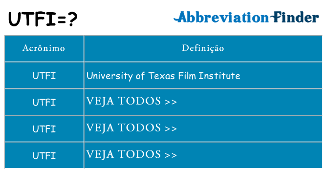 utfi de quê