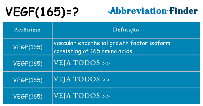 vegf165 de quê