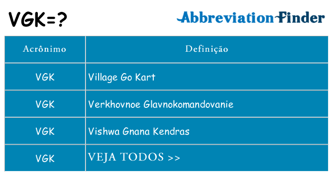 vgk de quê