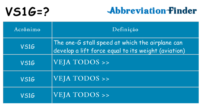 vs1g de quê