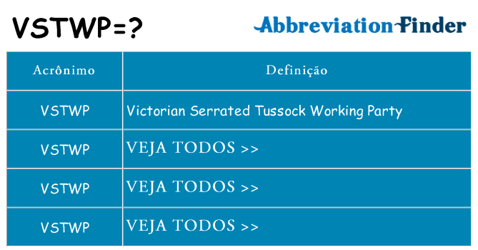 vstwp de quê