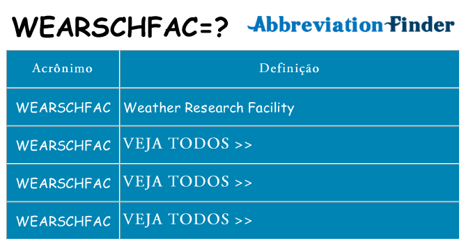 wearschfac de quê