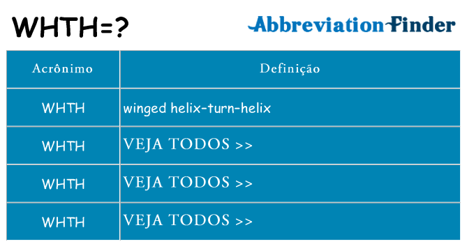whth de quê