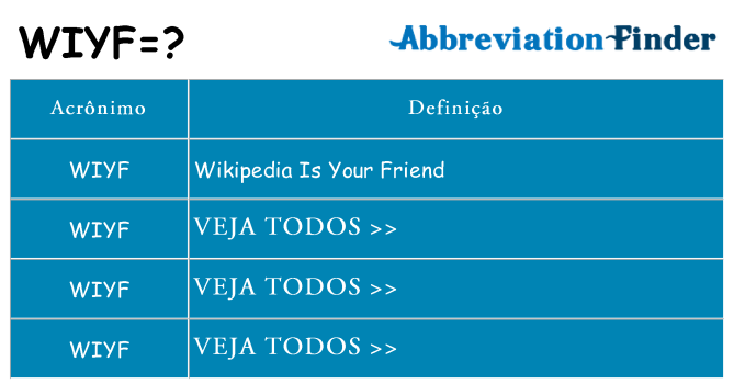 wiyf de quê