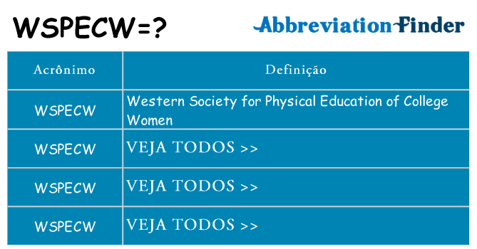 wspecw de quê