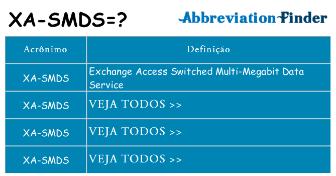 xa-smds de quê