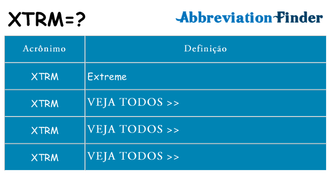 xtrm de quê