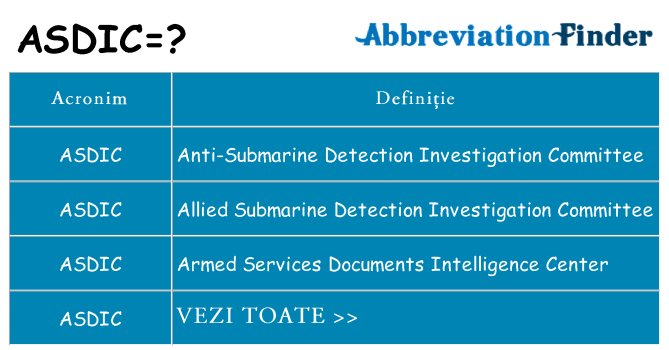 Ce stea asdic