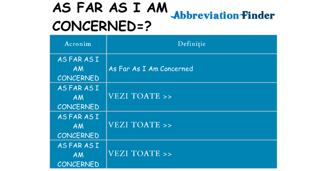 Ce stea as-far-as-i-am-concerned