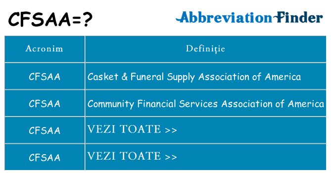 Ce stea cfsaa